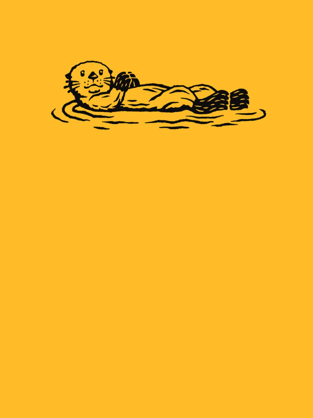 OtterBox 品牌水獺 Ollie 仰躺在水面上