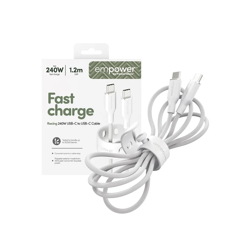 PanzerGlass USB-C to USB-C 1.2M 240W 快充編織線