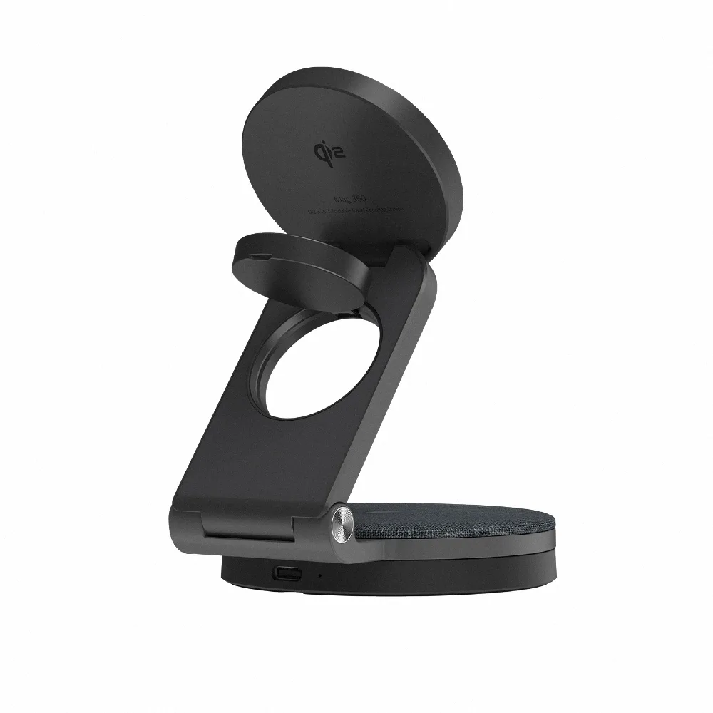 Mag 360 Qi2 雙15W三合一旅行磁吸無線充電座