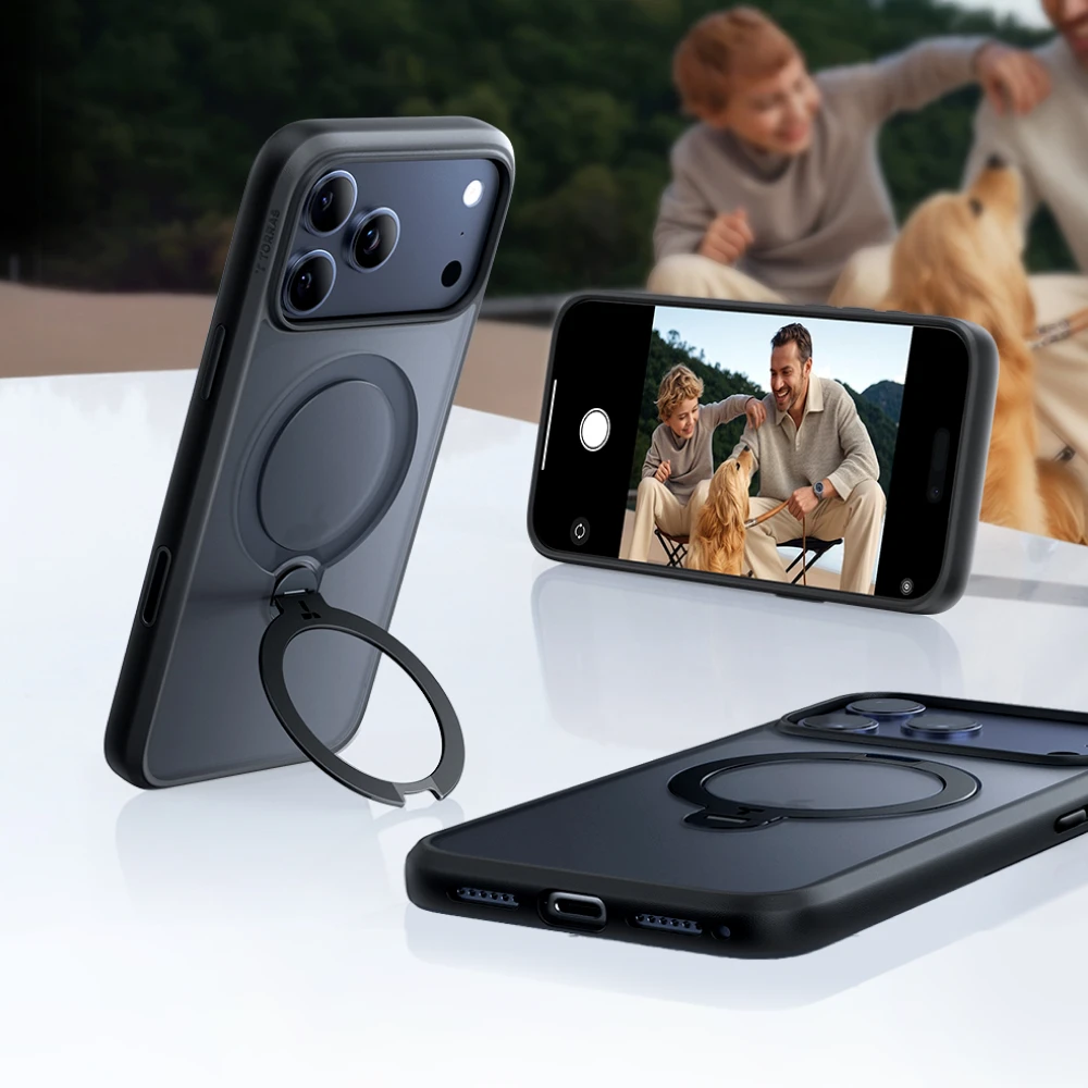 Ostand Spin Magnetic 相機按鍵旋轉支架防摔手機殼 iPhone 17系列