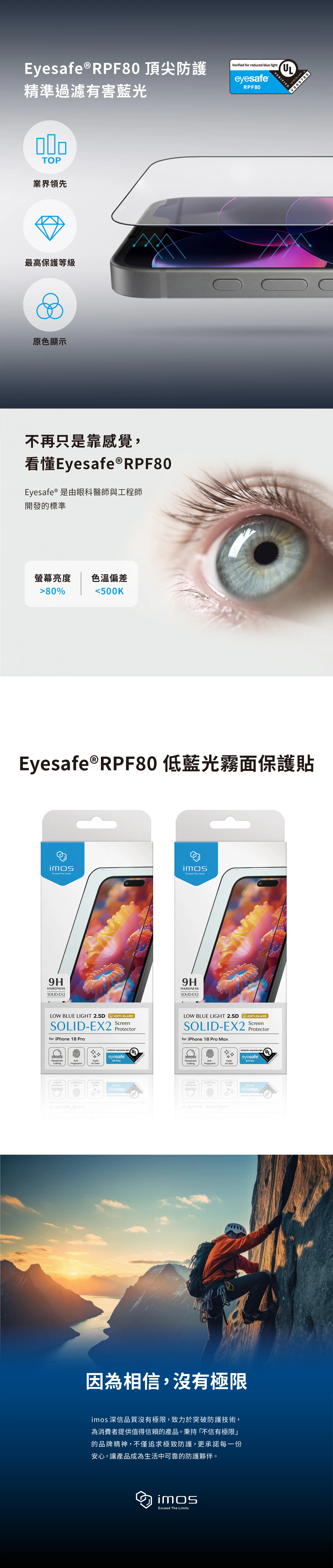 美國UL Solutions 驗證 Eyesafe® RPF80低藍光((霧面))螢幕保護貼 說明圖 2