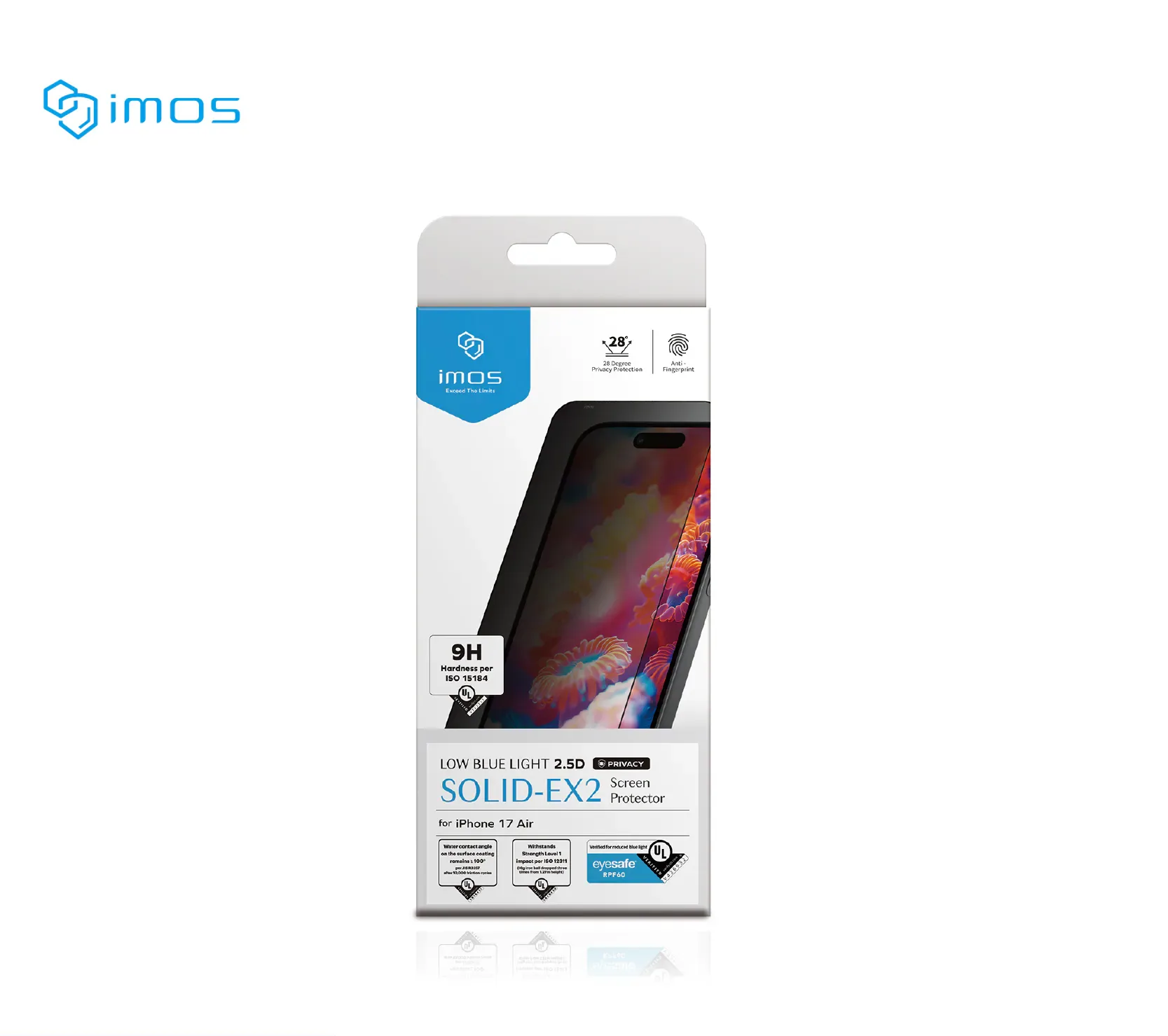 iPhone17系列 美國UL Solutions 驗證 Eyesafe® RPF60低藍光((防窺))螢幕保護貼
