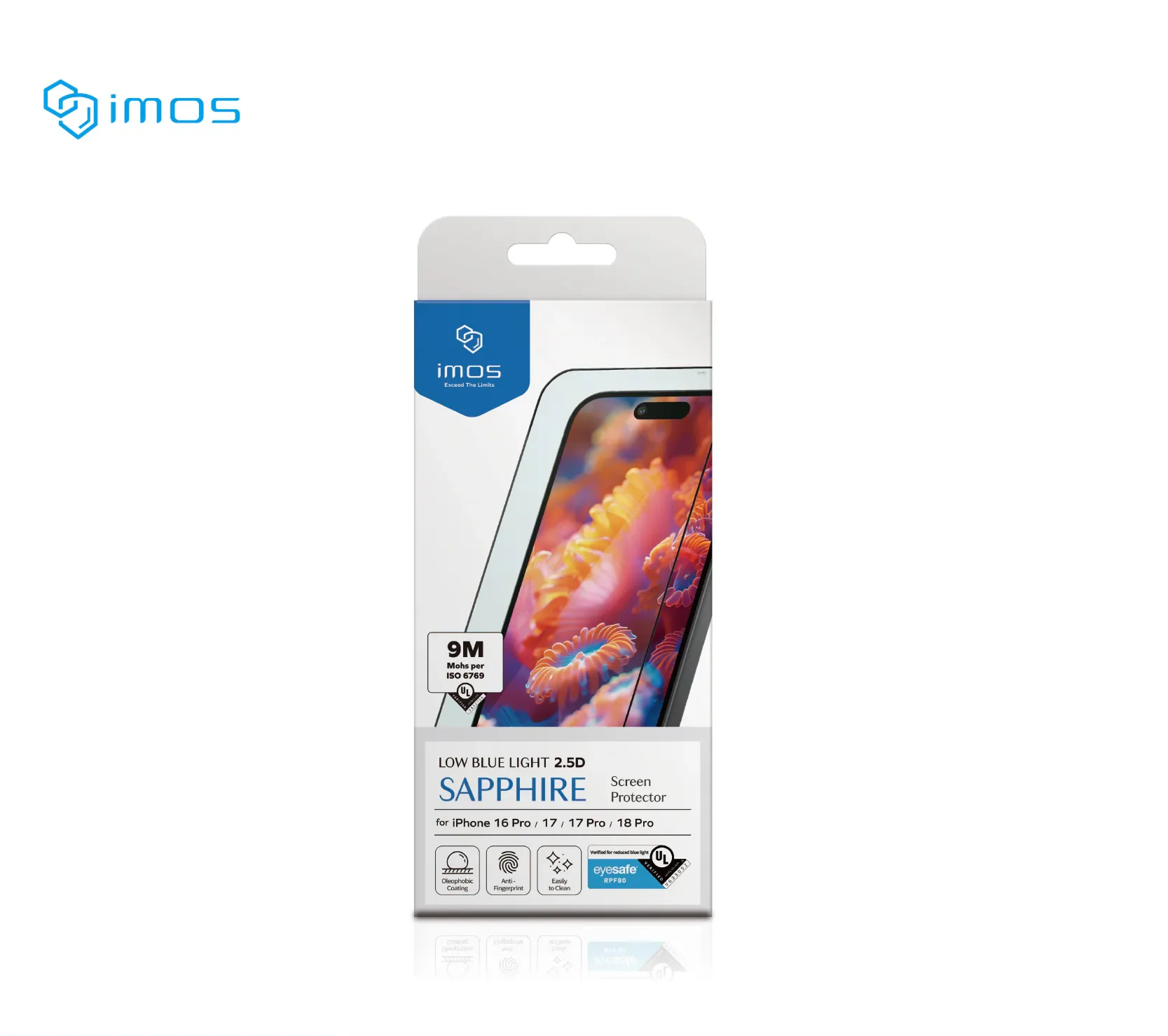 iPhone18 系列 9M 黑邊RPF80低藍光螢幕保護貼 Sapphire Gaming Glass 人造藍寶石